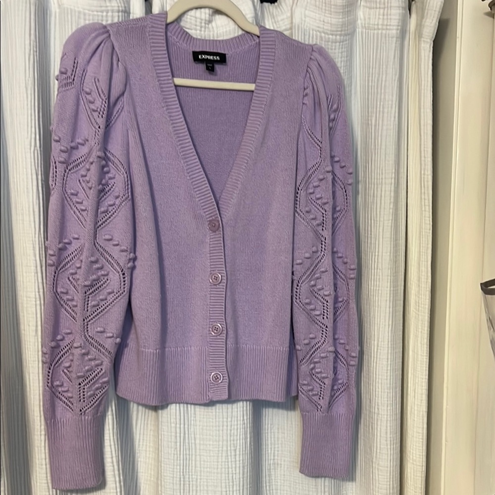 Lavender Cardigan Sweater